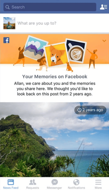 memories on Facebook