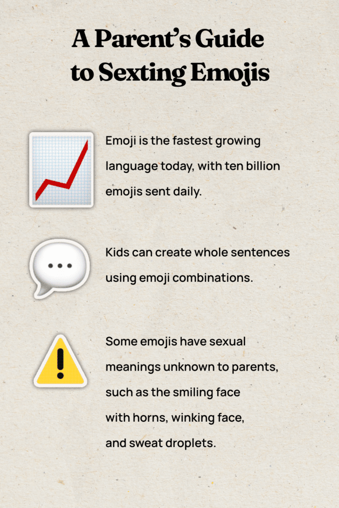 A parents guide to sexting emojis and how to protect their kids when they message or text