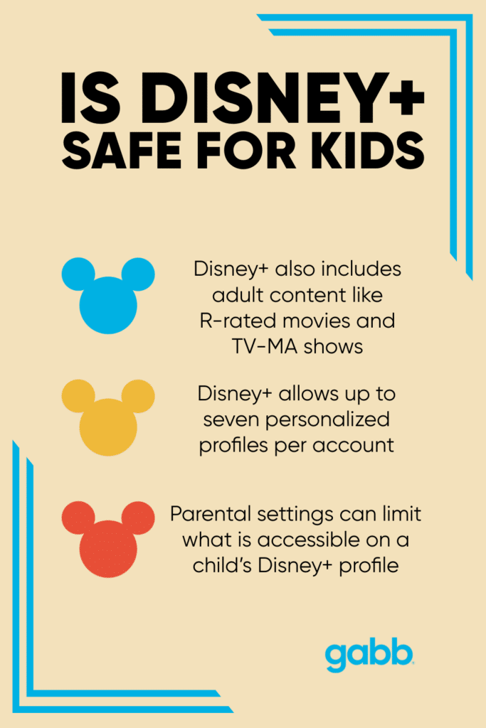 disney plus also includes adult content like TV-MA and rated R movies