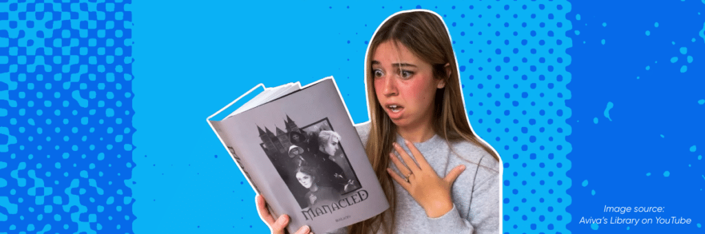 shocked girl reading Manacled harry potter fan fiction