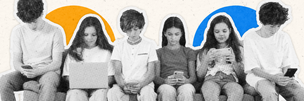 gen alpha kids all looking at their devices