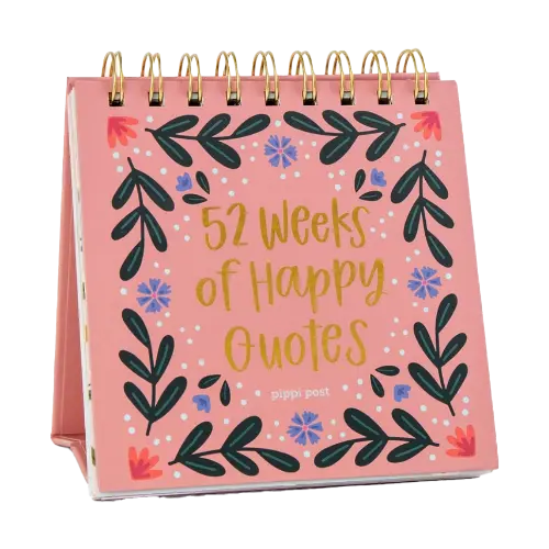 Pippi Post 52 Weeks of Happy Quotes - Desk Flip Calendar