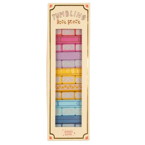 Pippi Post Tumbling Book Stack - Wooden Block Stacking Game