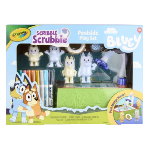 Crayola Scribble Scrubbie Bluey Poolside Playset